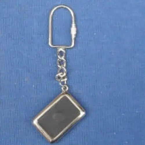 Square Metal Keychain - simple